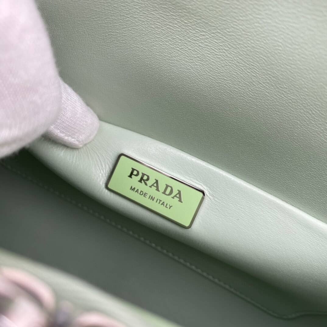Pra*a Small Brushed Leather Replica Tote