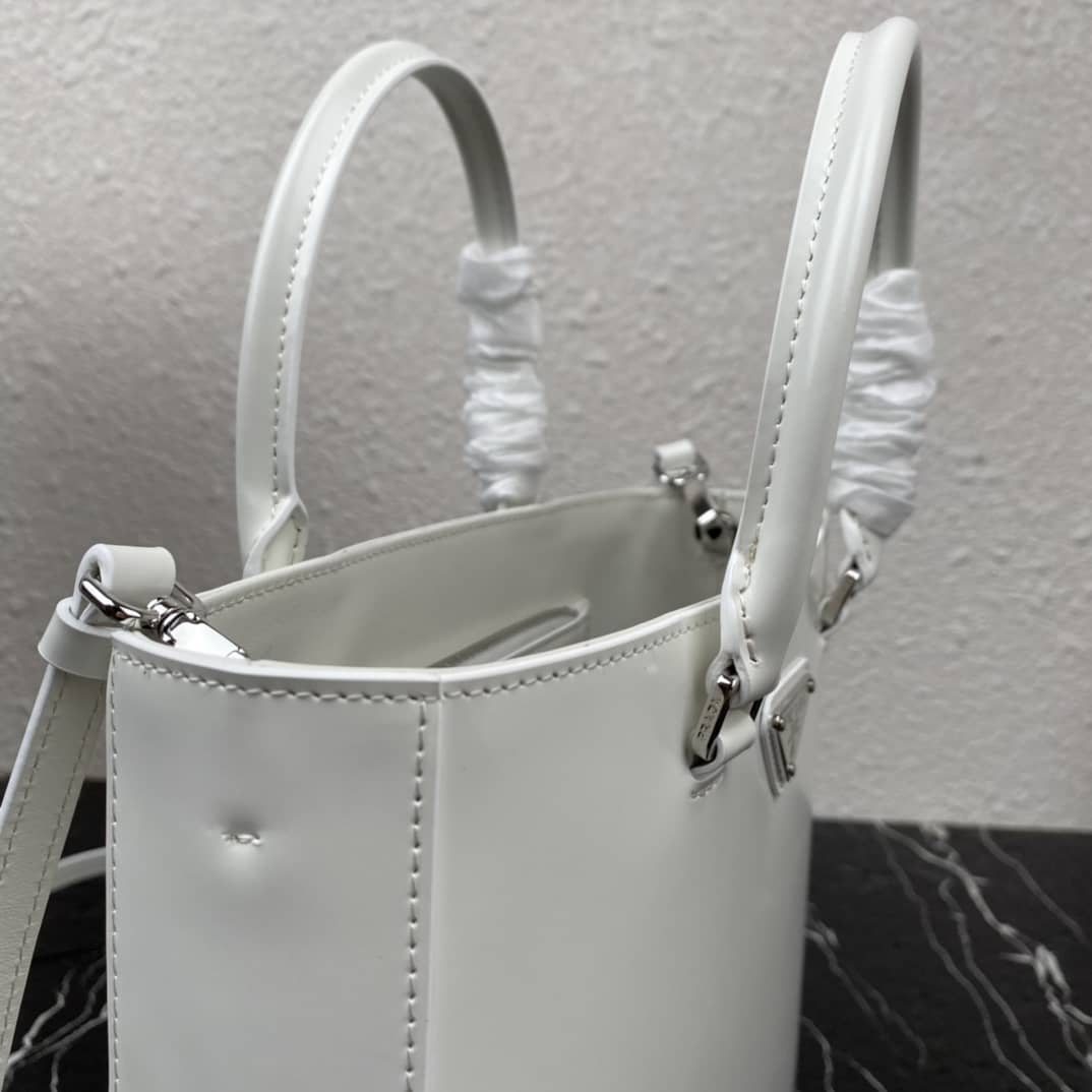 Pra*a Raffia Tote Dupe Womens Brushed Leather Replica Tote