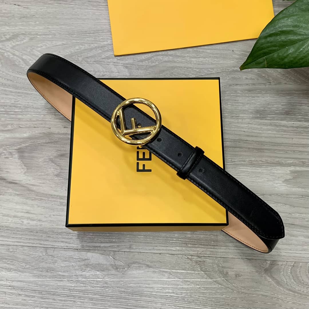Knockoff F**di Logo Belt 30mm For Lady
