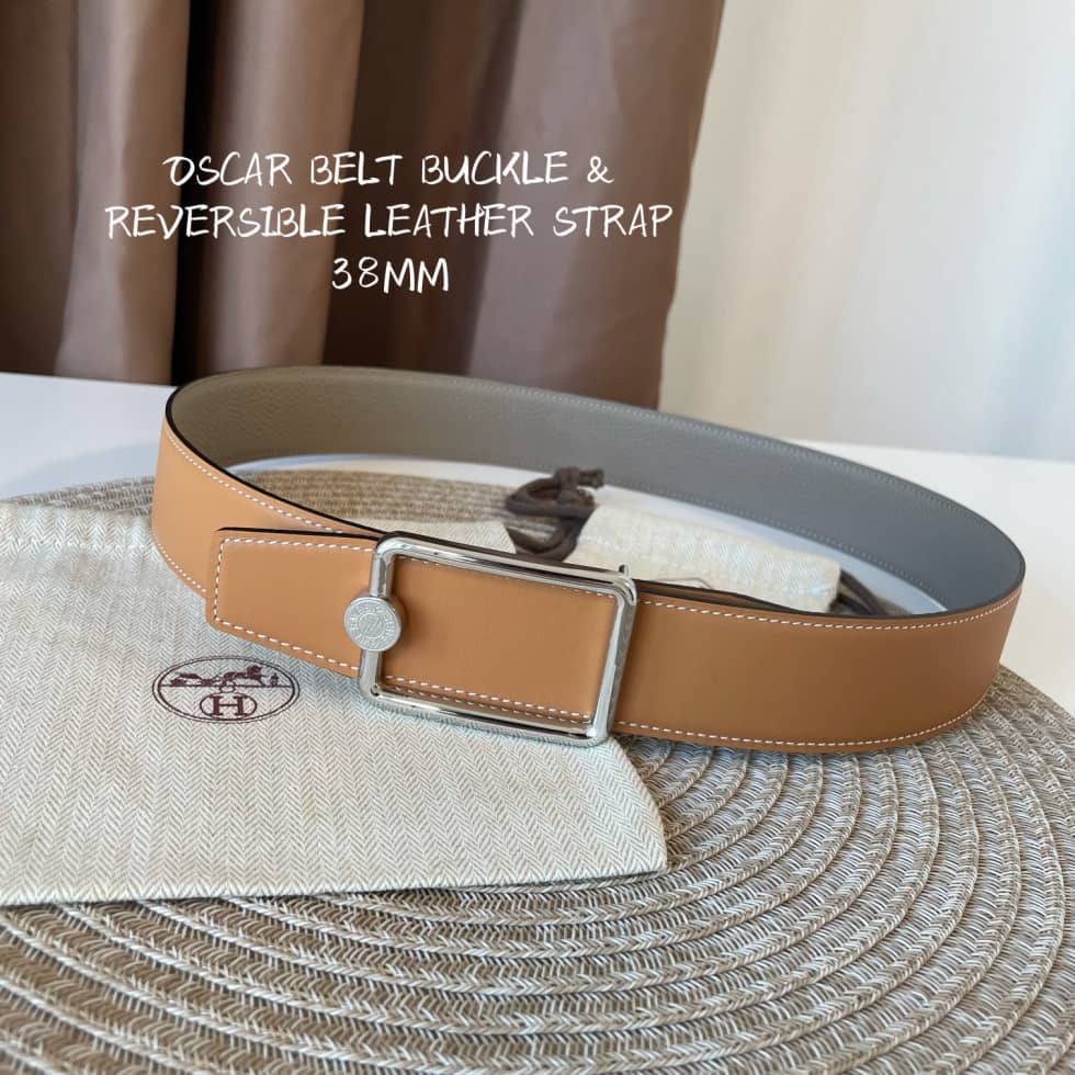 Knockoff H**me5 Logo Belt 38mm