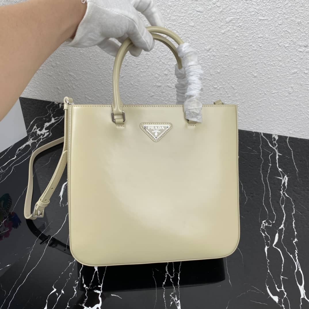 Pra*a Raffia Tote Dupe Womens Brushed Leather Replica Tote