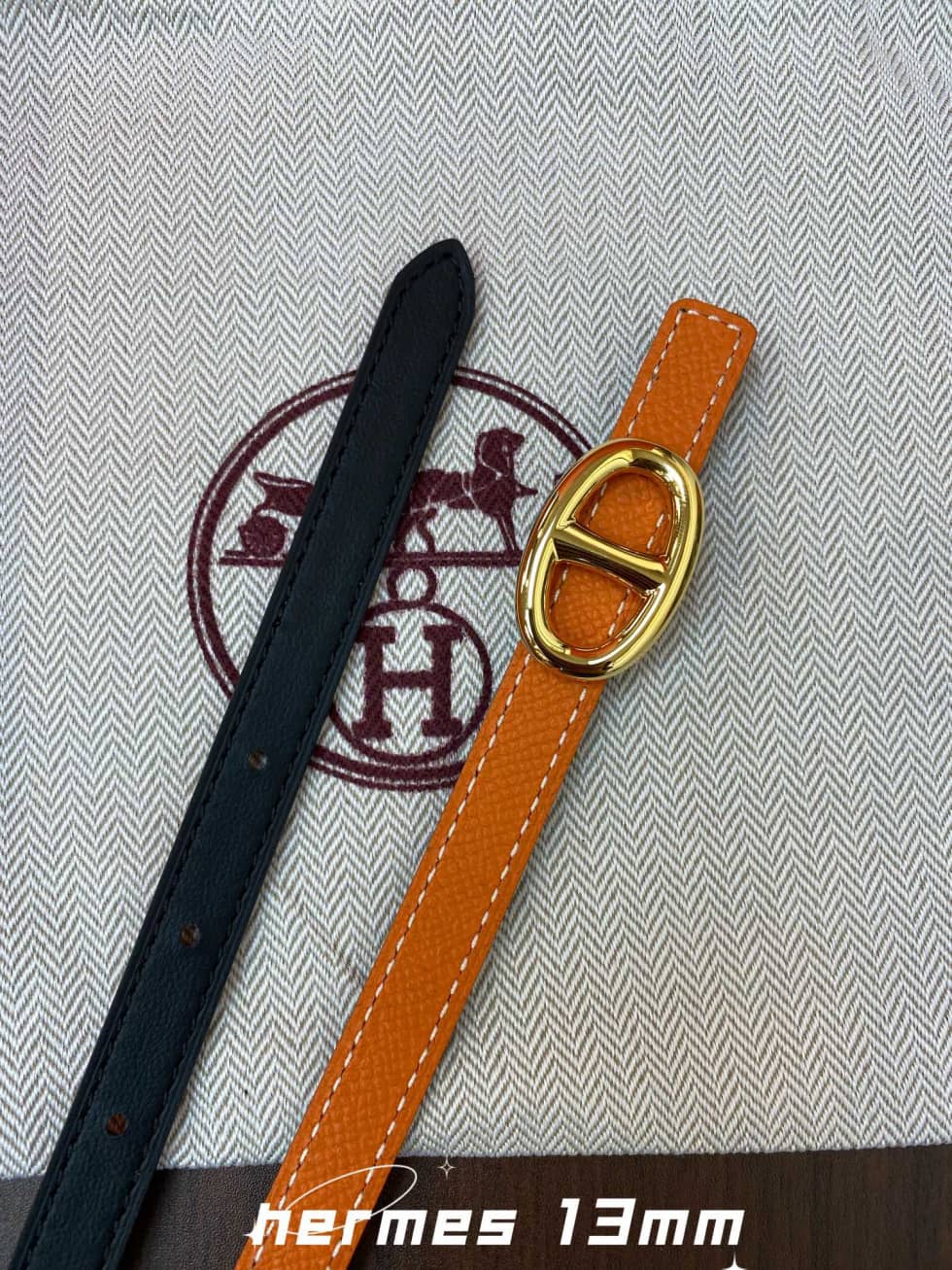 7 Star H**me5 Leather Belt 13mm For Lady