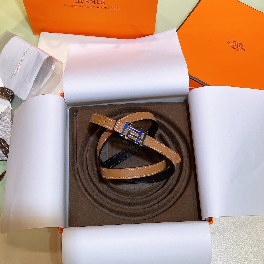 7 Star H**me5 Leather Belt 13mm For Lady