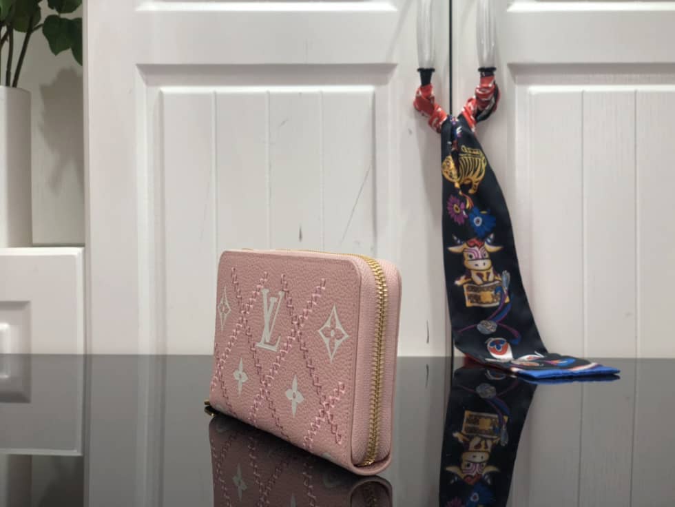 L0vis Vvtt0n Wallet Dupe Zippy Monogram Empreinte Leather Pink M81141