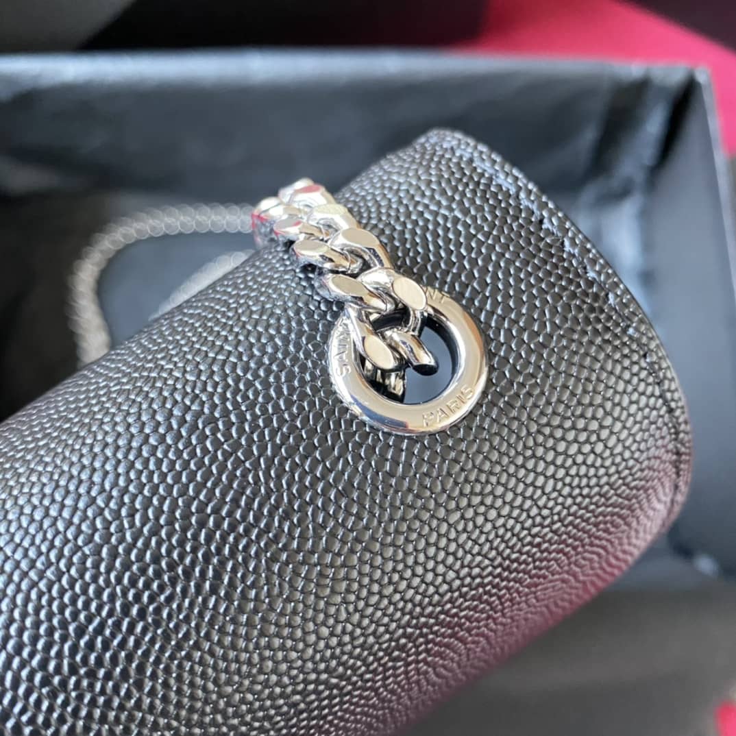 Y51 Dupes Bags Sa1nt Lau*nt Kate Embossed Leather Medium Bag