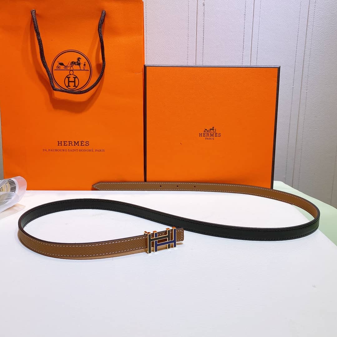7 Star H**me5 Leather Belt 13mm For Lady