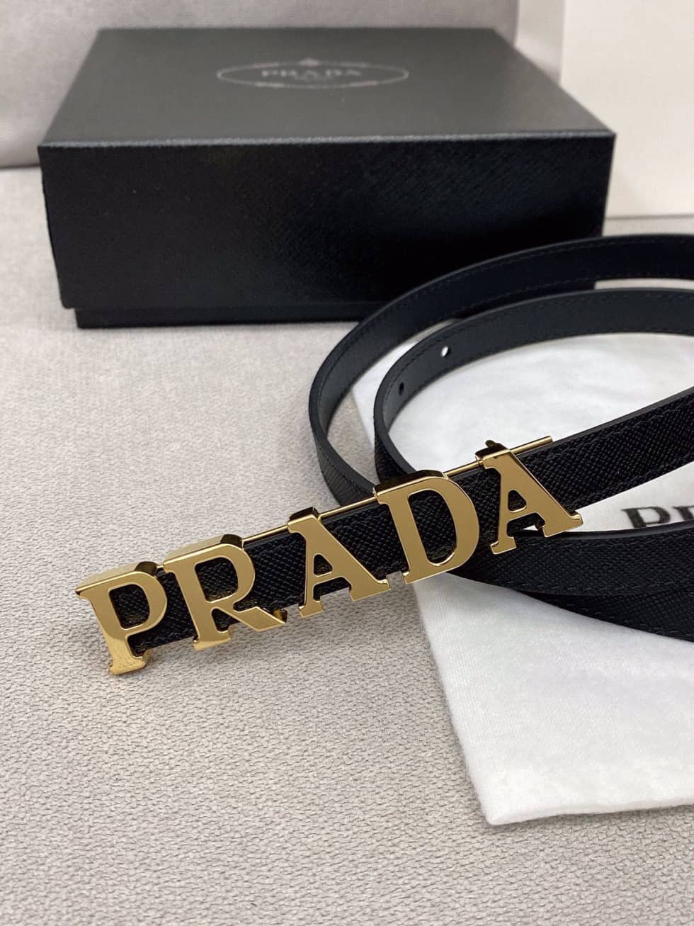Replica Pra*a Buckle Belt 15mm For Lady
