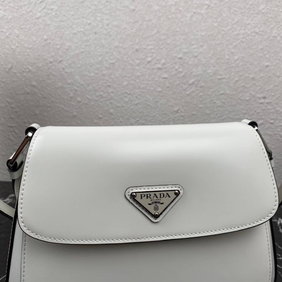 Pra*a Cleo Bag Dupe Brushed Leather Flap Shoulder Bag