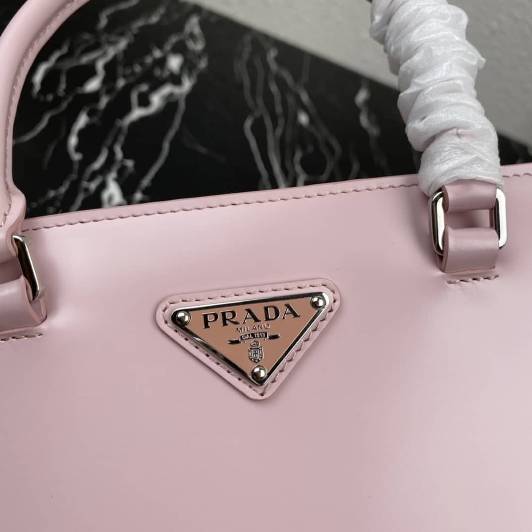 Pra*a Raffia Tote Dupe Womens Brushed Leather Replica Tote
