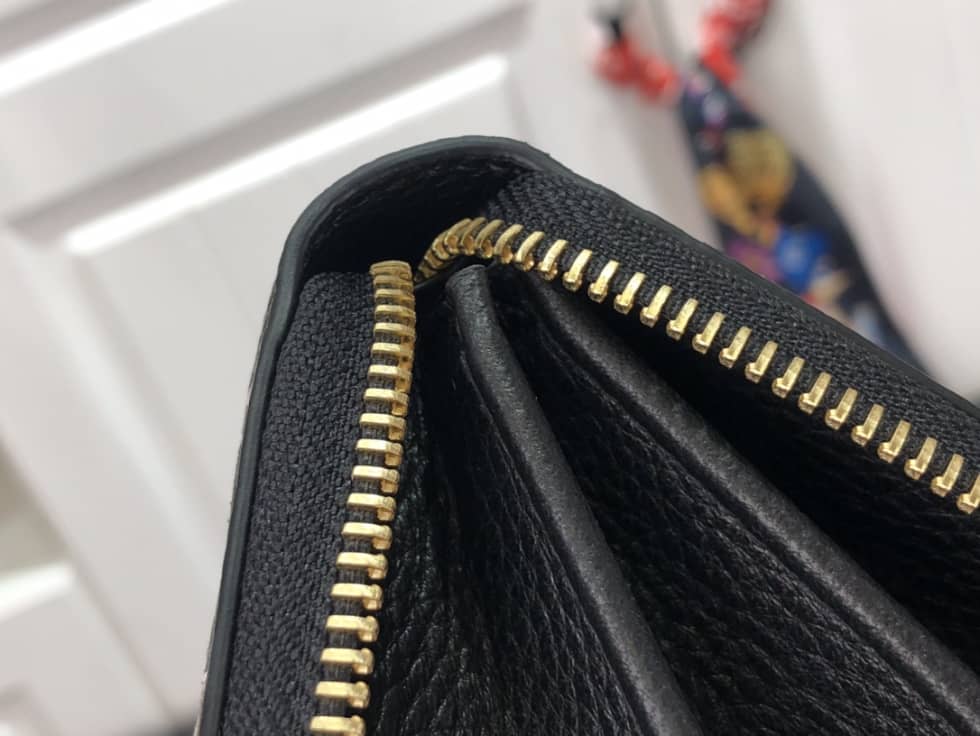 L0vis Vvtt0n Wallet Dupe Zippy Monogram Empreinte Leather Black M81141