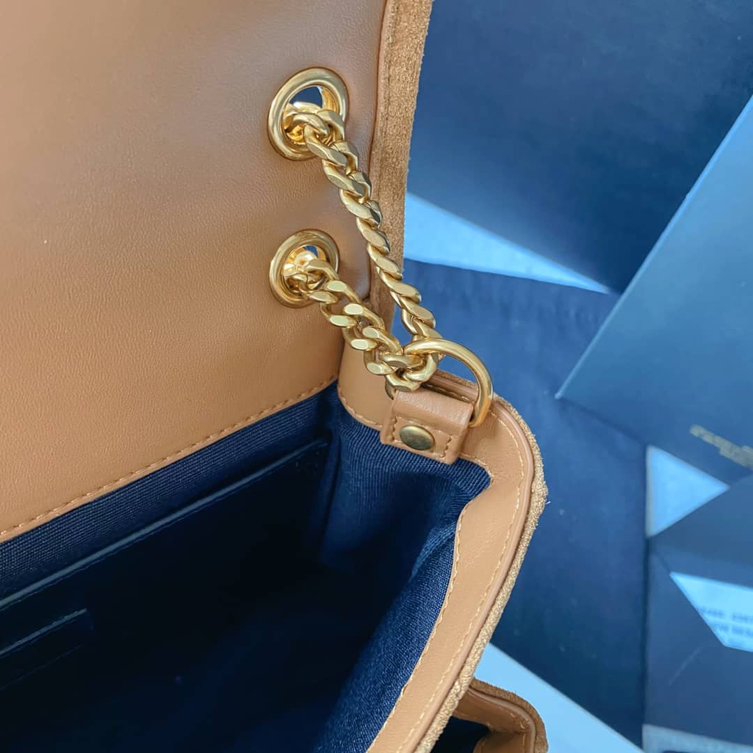Y51 Dupes Bags Niki Small In Suede Leather Caramel Bag(ColaReps)