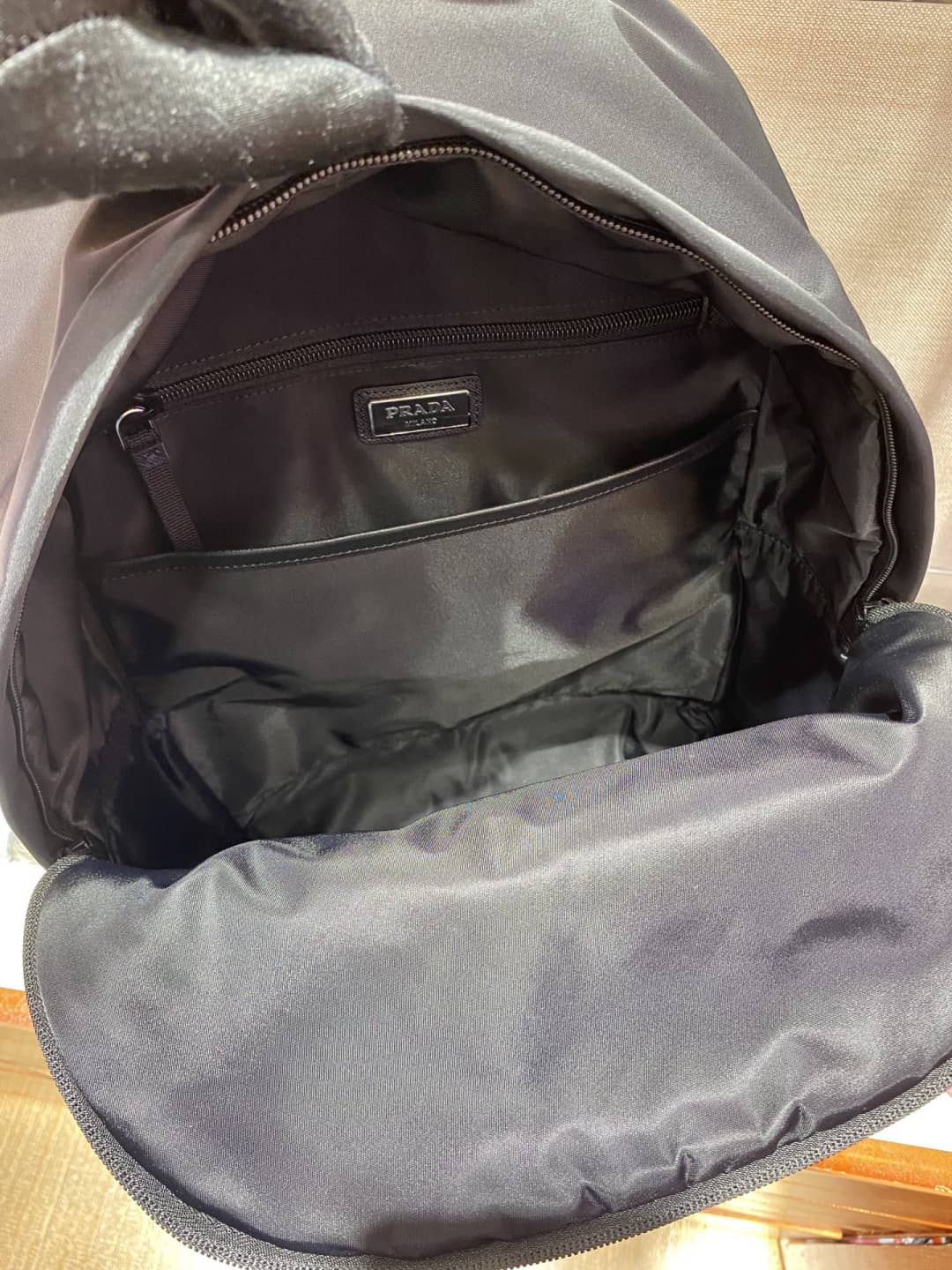 Pra*a Backpack Dupe Tessuto Zainetto Nylon Leather