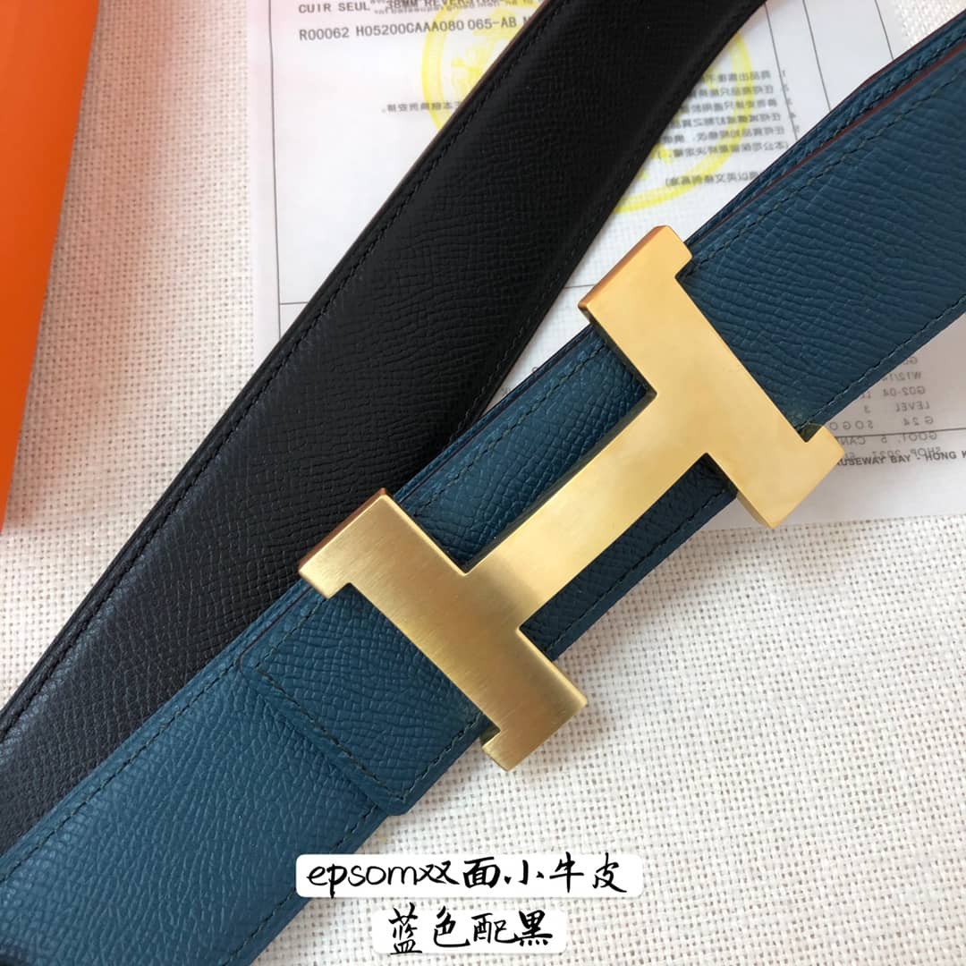 Knockoff H**me5 Logo Belt 38mm