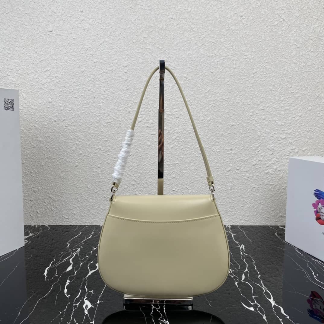 Pra*a Cleo Bag Dupe Brushed Leather Flap Replica Shoulder Bag