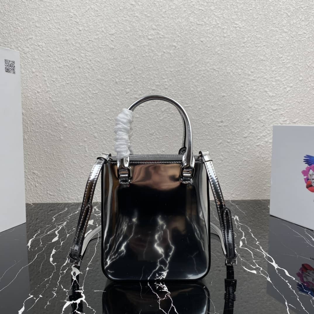 Pra*a Raffia Tote Dupe Small Brushed Leather Replica Tote
