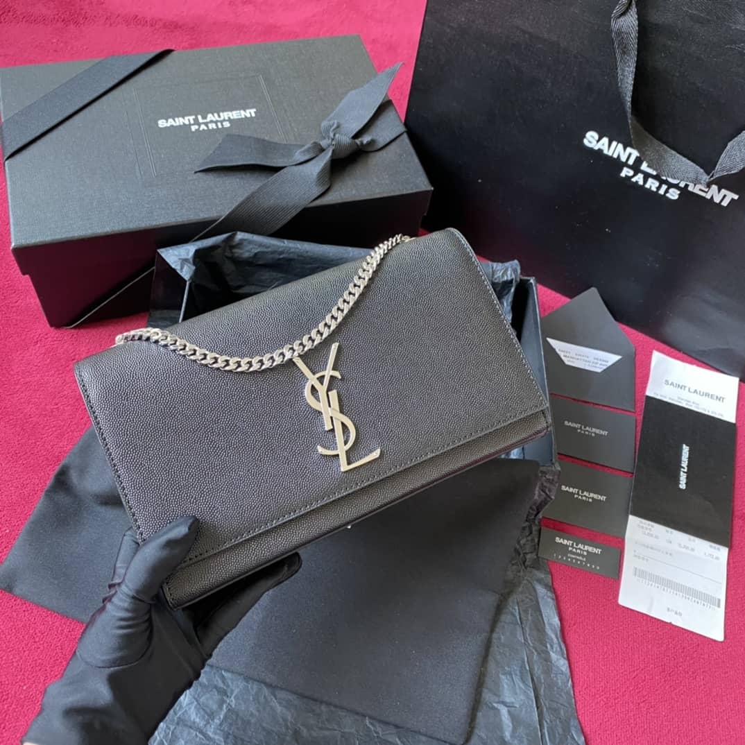 Y51 Dupes Bags Sa1nt Lau*nt Kate Embossed Leather Medium Bag