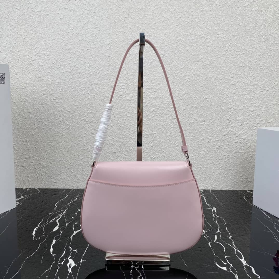 Pra*a Cleo Bag Dupe Brushed Leather Flap Replica Shoulder Bag