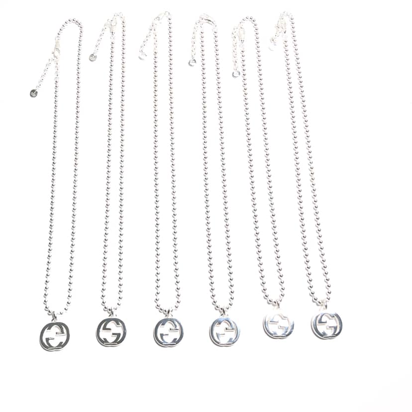Fake Gvc*1 Logo Necklace