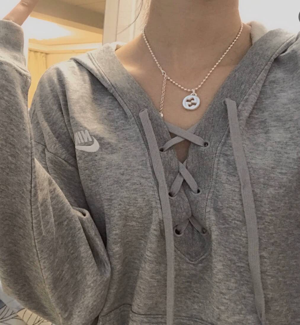 Fake Gvc*1 Logo Necklace