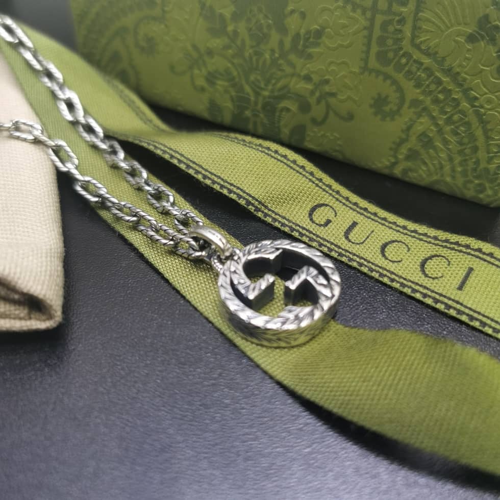 Fake Gvc*1 Logo Necklace