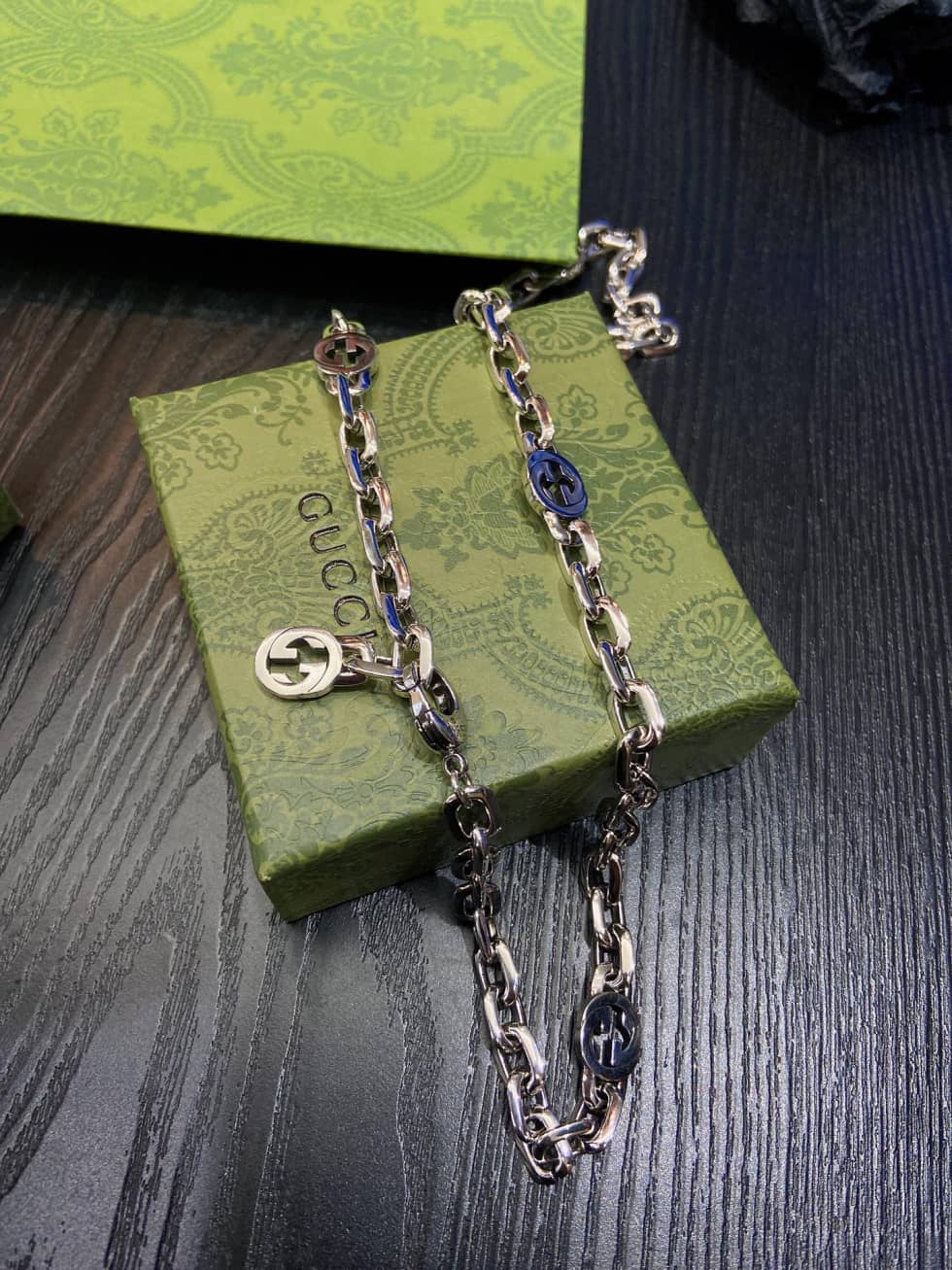 Fake Gvc*1 Logo Necklace