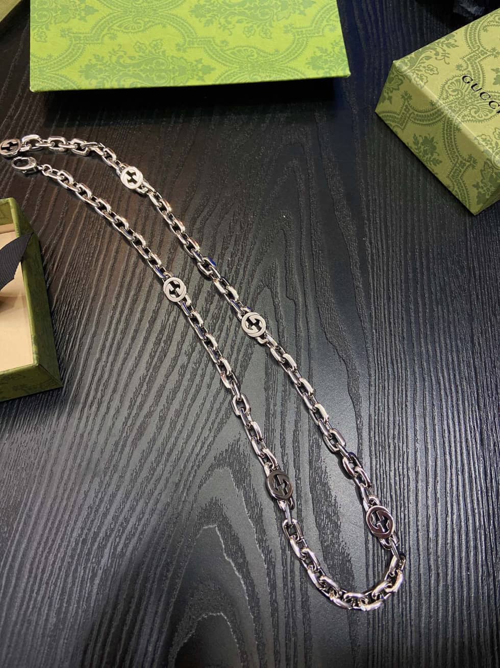 Fake Gvc*1 Logo Necklace