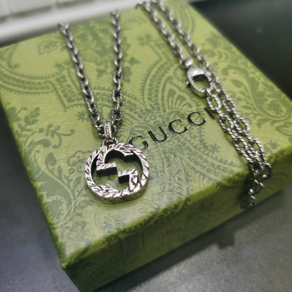 Fake Gvc*1 Logo Necklace