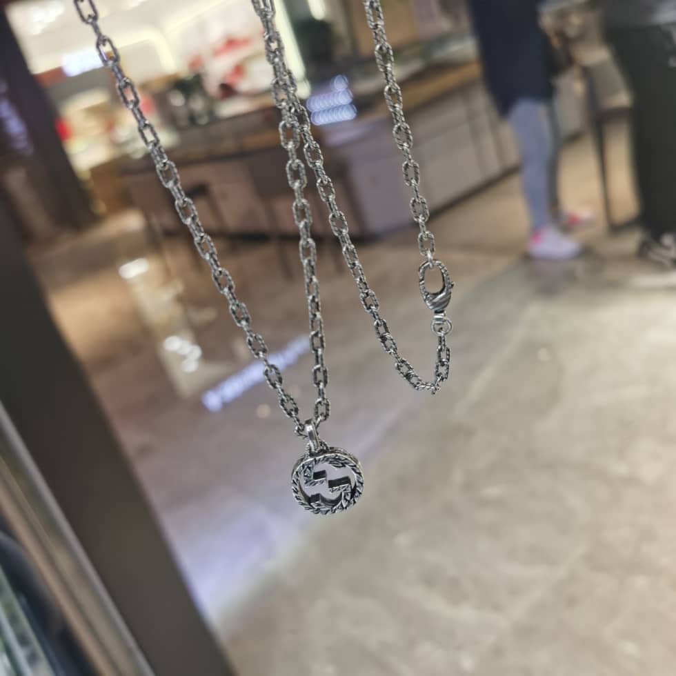 Fake Gvc*1 Logo Necklace