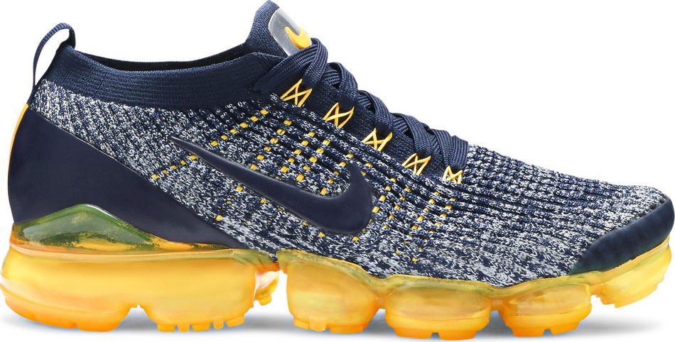 Air VaporMax Flyknit 3  College Navy Orange  AJ6900-400