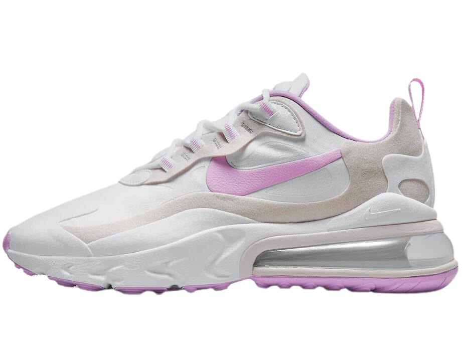 Air Max 270 React in White and Light Violet CZ1609-100