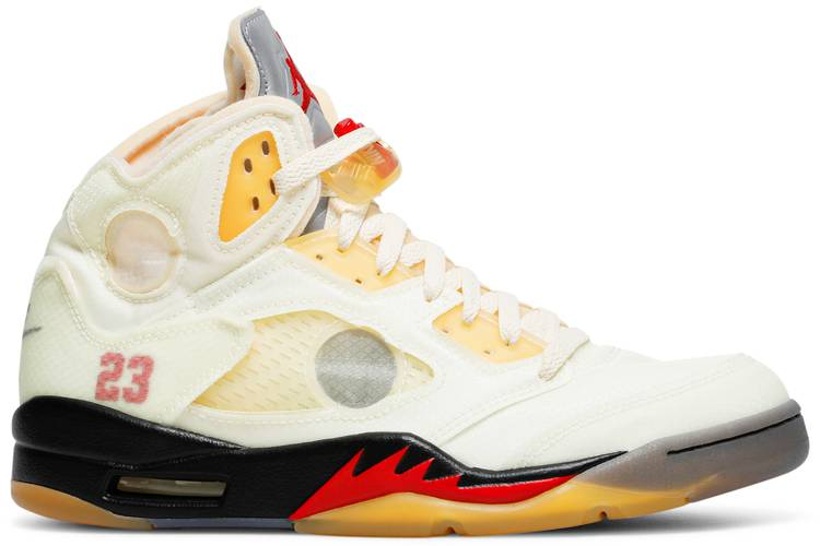 Off-White x Air Jordan 5 Retro SP  Sail  DH8565-100