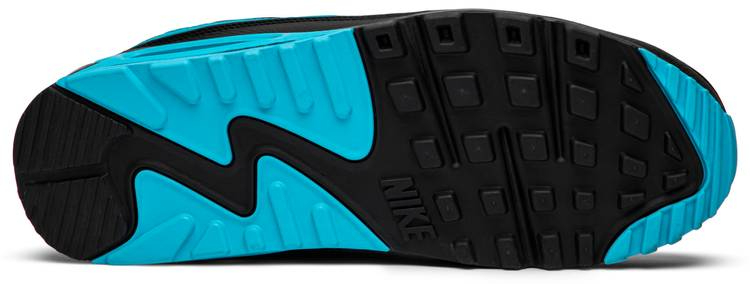 Undefeated x Air Max 90  Black Blue Fury  CJ7197-002