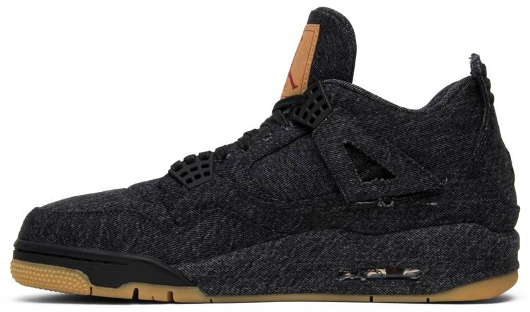 Levi s x Air Jordan 4 Retro  Black Denim  AO2571-001 Replicas