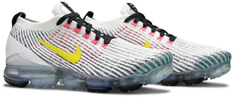 Air VaporMax Flyknit 3  White Dynamic Yellow  AJ6900-103