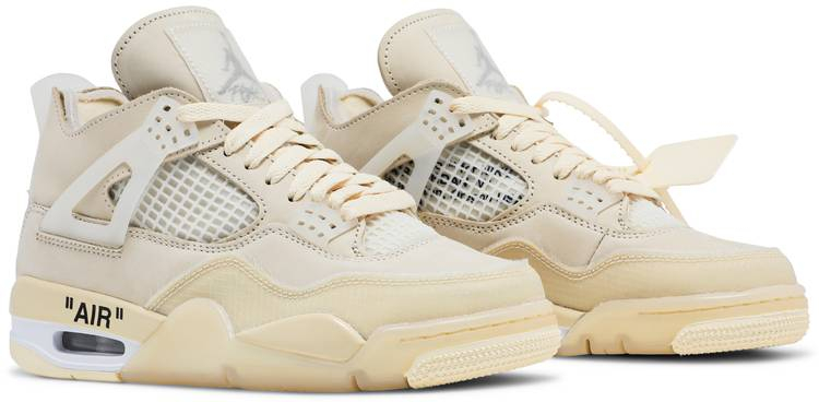 Off-White x Wmns Air Jordan 4 SP  Sail  CV9388-100 Reps