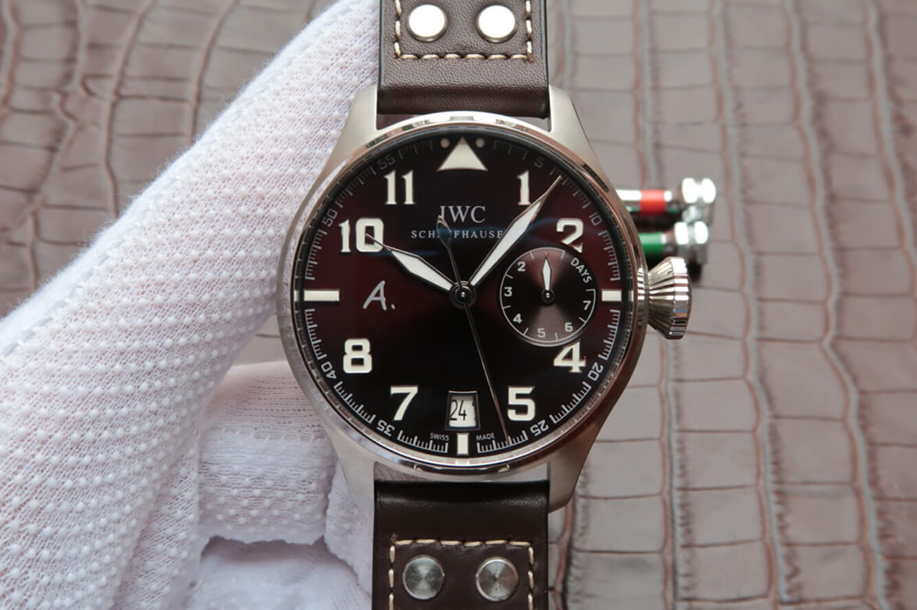 Replica IWC Pilot IW500422 1:1 Best Edition ZF Factory Brown Dial Leather Strap