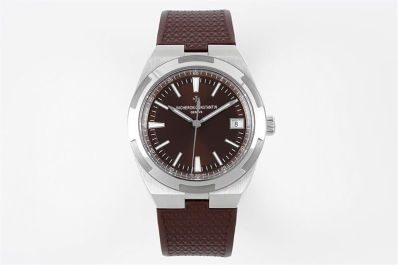 Replica Vacheron C0nstan1n Overseas 4500V 1:1 Best Edition PPF Factory Brown Rubber Strap