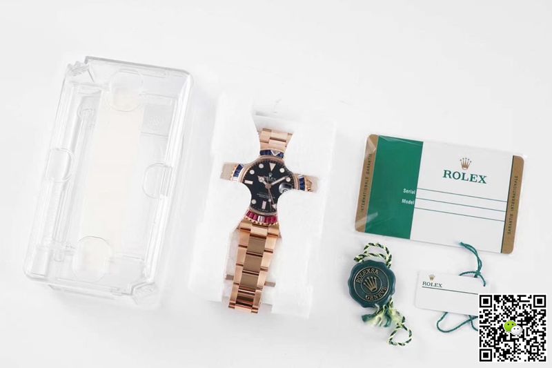 Replica R01ex GMT Master II 116759 SAru 1:1 Best Edition ROF Factory Rose Gold Swiss ETA2836