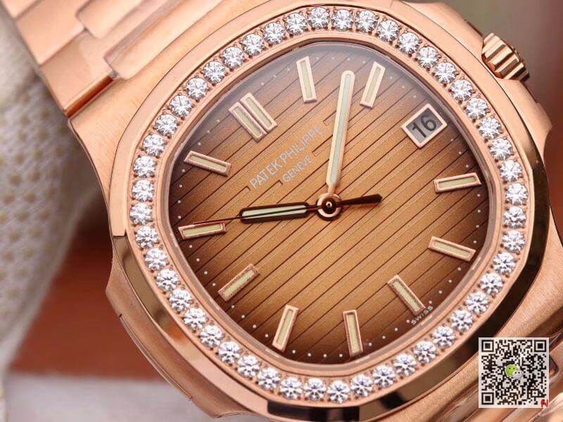 Replica Pat*k Phi1i*pe Nautilus 5711 PF factory V2 Men Watches 1:1 Best Edition Swiss ETA324 Rose gold dial