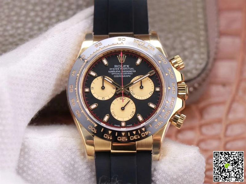 Replica R01ex Daytona M116518LN-0047 1:1 Best Edition Noob Factory Black Dial Swiss ETA4130
