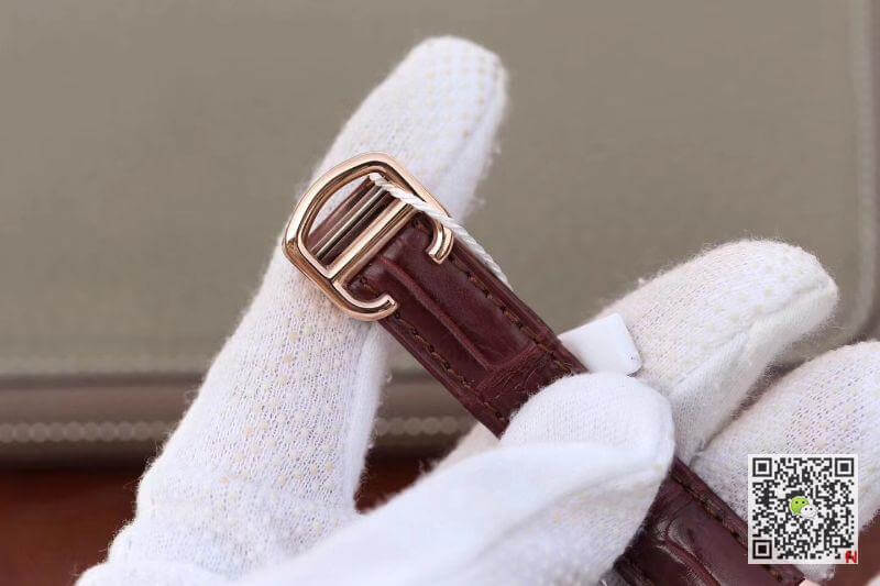 Replica Ballon Bleu De Ca*t1er 33mm Rosegold 1:1 Best Edition Brown Leather Strap Swiss ETA 2671