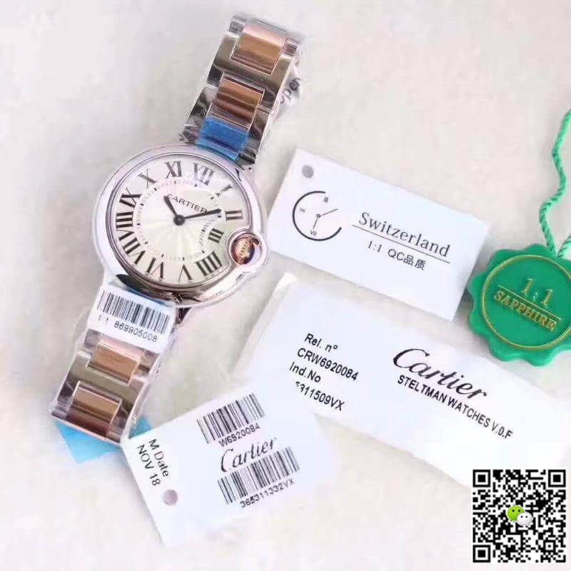 Replica Ballon Bleu De Ca*t1er W6920084 V6 Factory 1:1 Best Edition Swiss Ronda Quartz White Dial