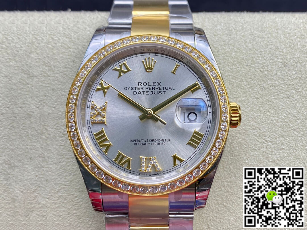Replica R01ex Datejust M126283RBR-0018 1:1 Best Edition EW Factory Silver Dial