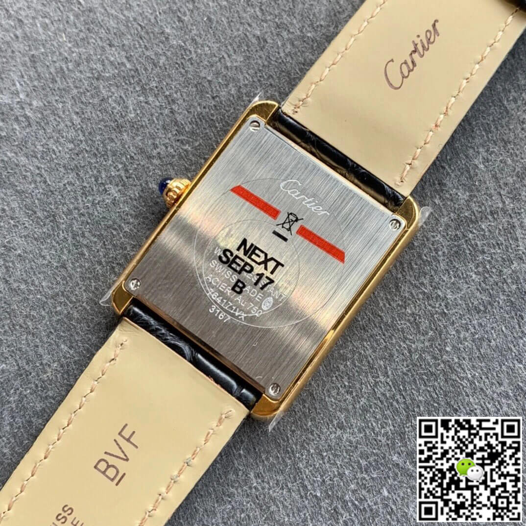 Replica Ca*t1er Tank 1:1 Best Edition K11 Factory V2 Yellow Gold White Dial