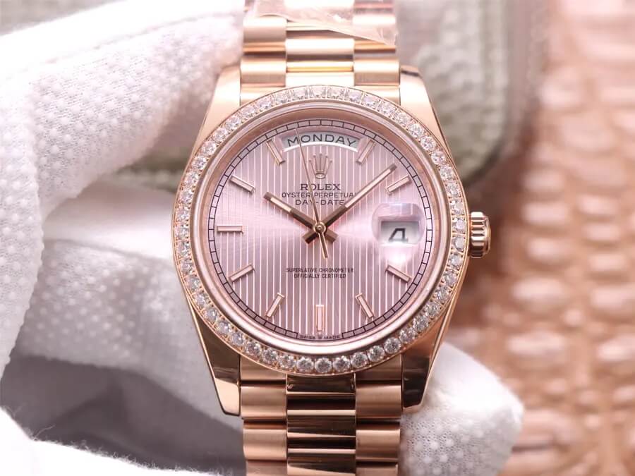 Replica R01ex Day Date M228345RBR-0010 1:1 Best Edition EW Factory Rose Gold