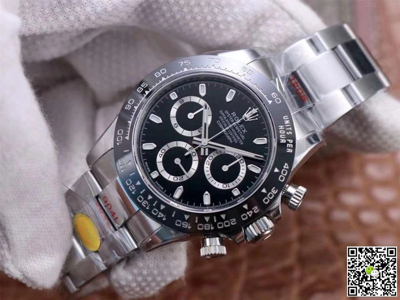Replica R01ex Cosmograph Daytona M116500LN-0002 1:1 Best Edition Noob Factory Black Dial Swiss ETA4130