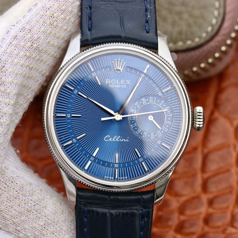 Replica R01ex Celini 50515 MKS Factory Mechanical Watches 1:1 Best Edition Swiss ETA2836 Black Leather Strap