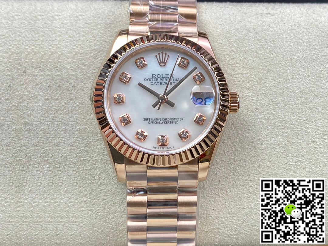 Replica R01ex Datejust M278275-0009 31MM 1:1 Best Edition EW Factory Rose Gold
