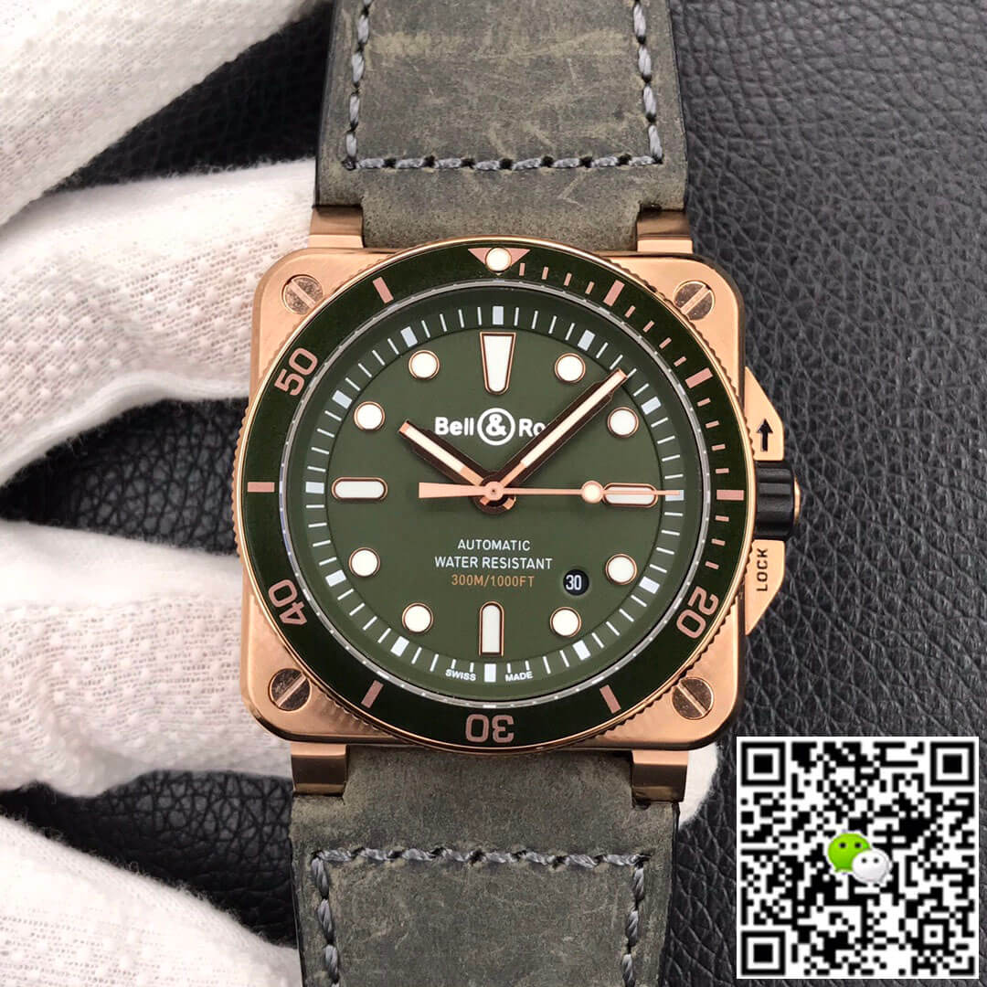 Replica Bell   Ross BR0392-D-G-BR/SCA 1:1 Best Edition Green Dial