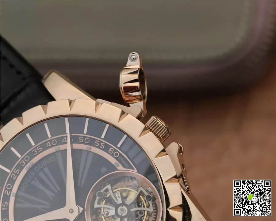 Replica Roger Dubuis Excalibur RDDBEX0280 1:1 Best Edition JB Factory Tourbillon Black Dial